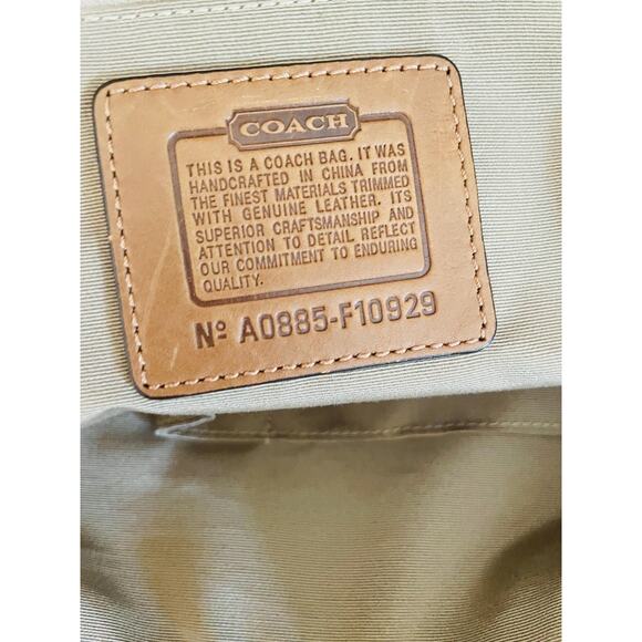 Coach SOHO Signature C Canvas Leather brown Shoulder bag HandBag F10929 - Picture 10 of 10